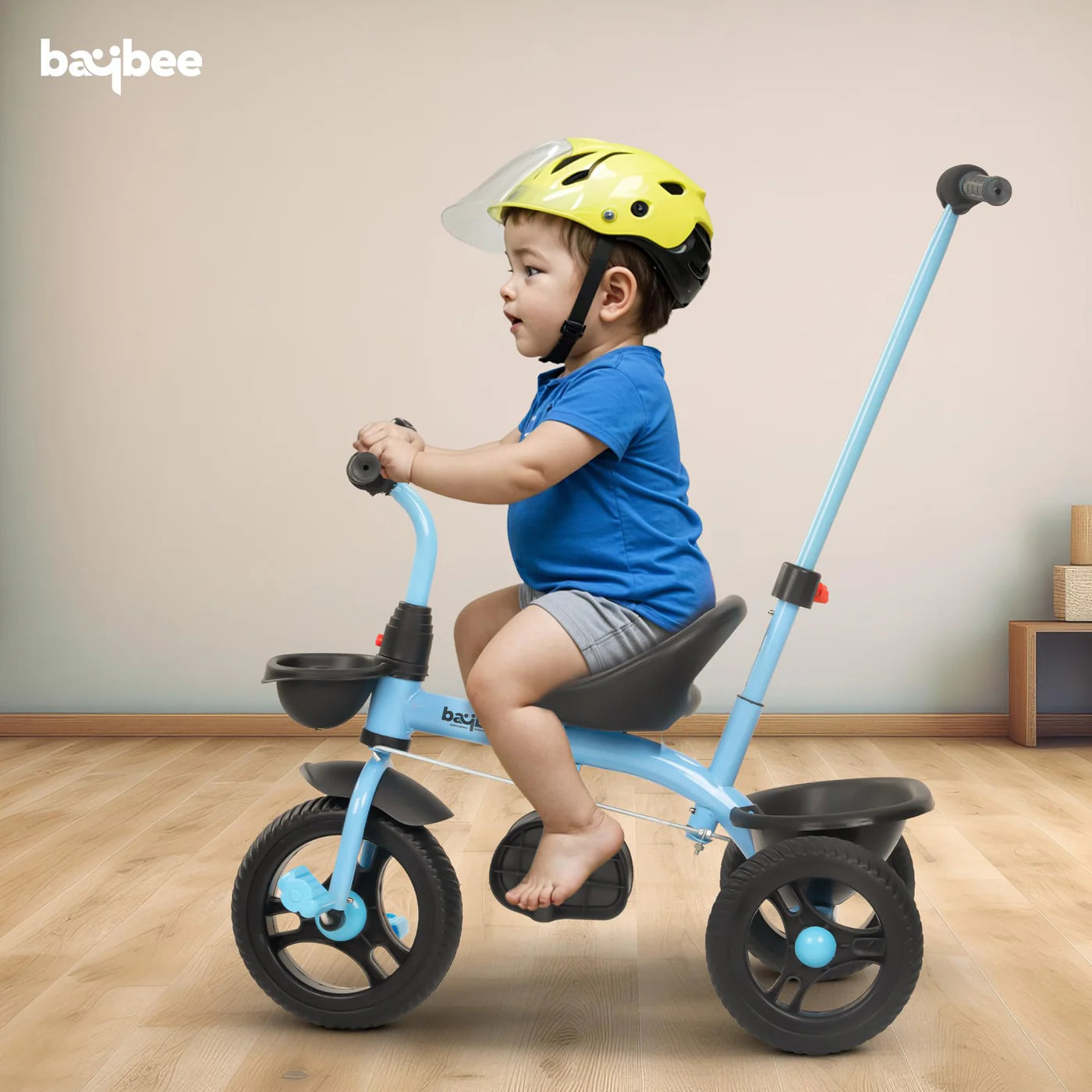 Baybee Trilo 2 in 1 Baby Tricycle for Kids, Smart Kids Tricycle with Parental Push Handle - (BLUE)