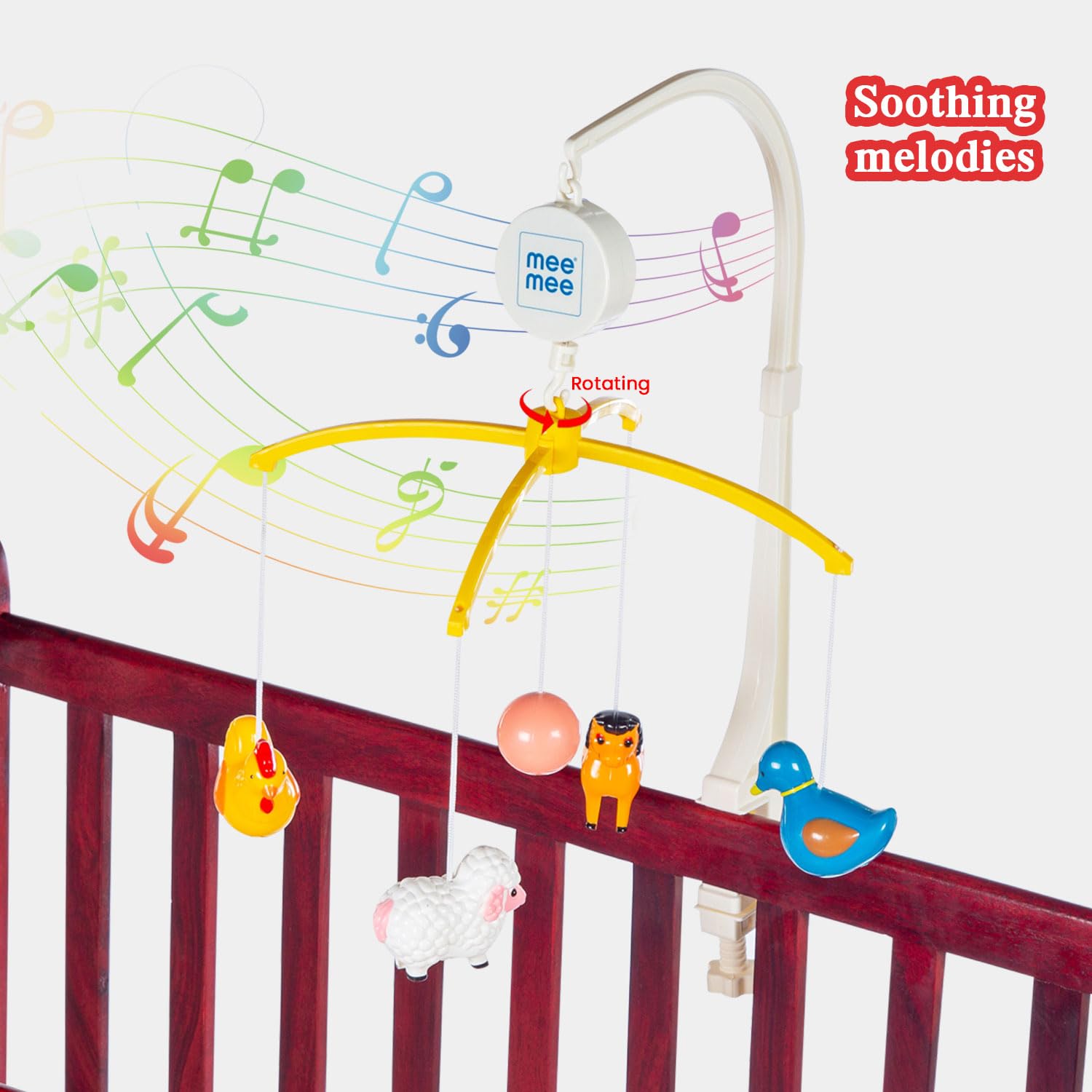 Mee Mee 3 in 1 Musical Animal Cot Mobile (0M+)