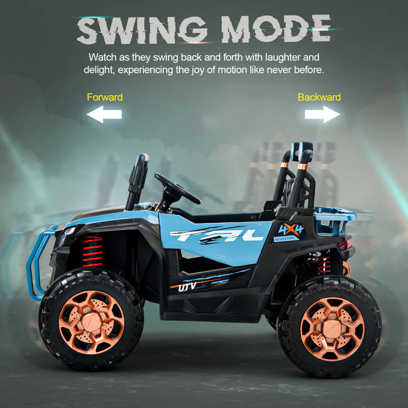 Baybee Rumble Rechargeable Battery Operated Jeep for Kids - Blue