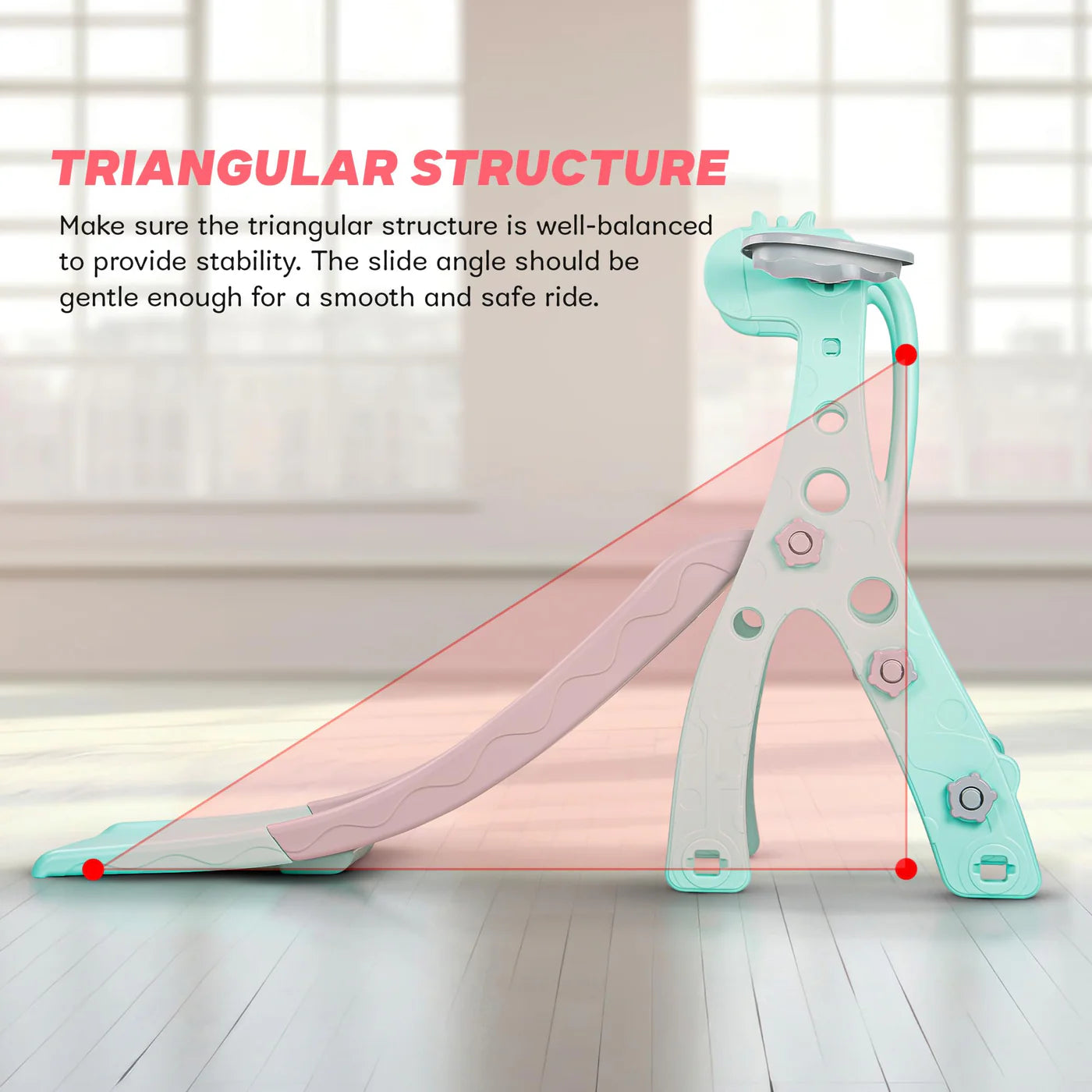 Playgro Foldable Baby Kids Garden Slide for Kids/Toddlers/Indoor/Outdoor Preschoolers - 2 in 1 sliders - 2-5 years