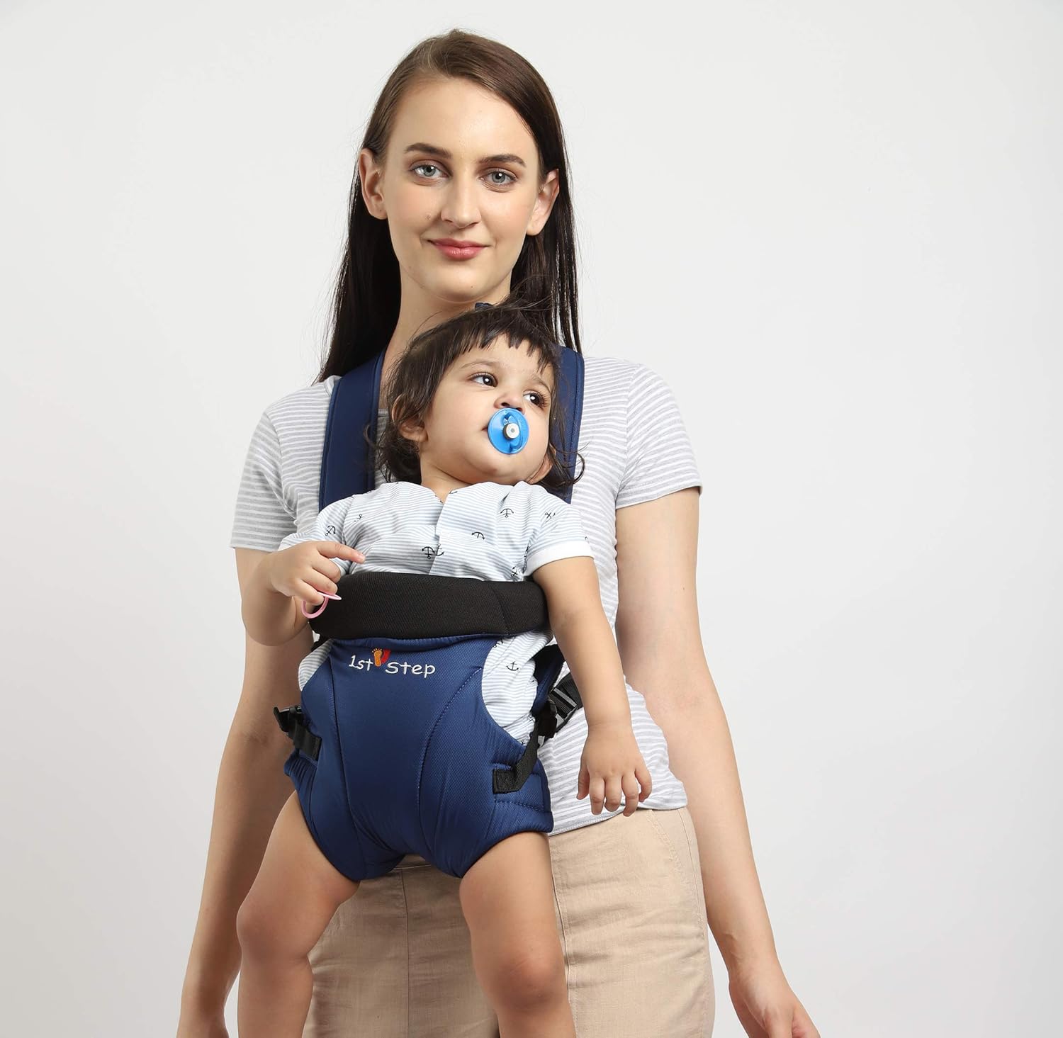 1st Step 3 in 1 Baby Carrier with 3 Carry Positions, for 4 to 14 Months Baby, Max Weight Up to 10 Kgs (Blue)