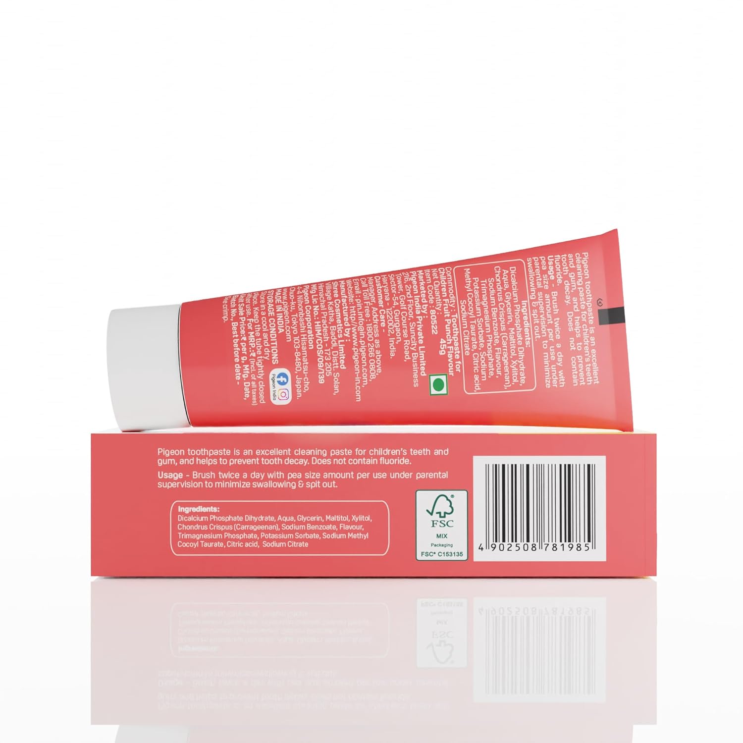 Pigeon Tooth Paste Fruit punch - 45g