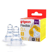 Pigeon Flexible Nipples 0M+ (Size S) BPA/BPS Free - pack of 2