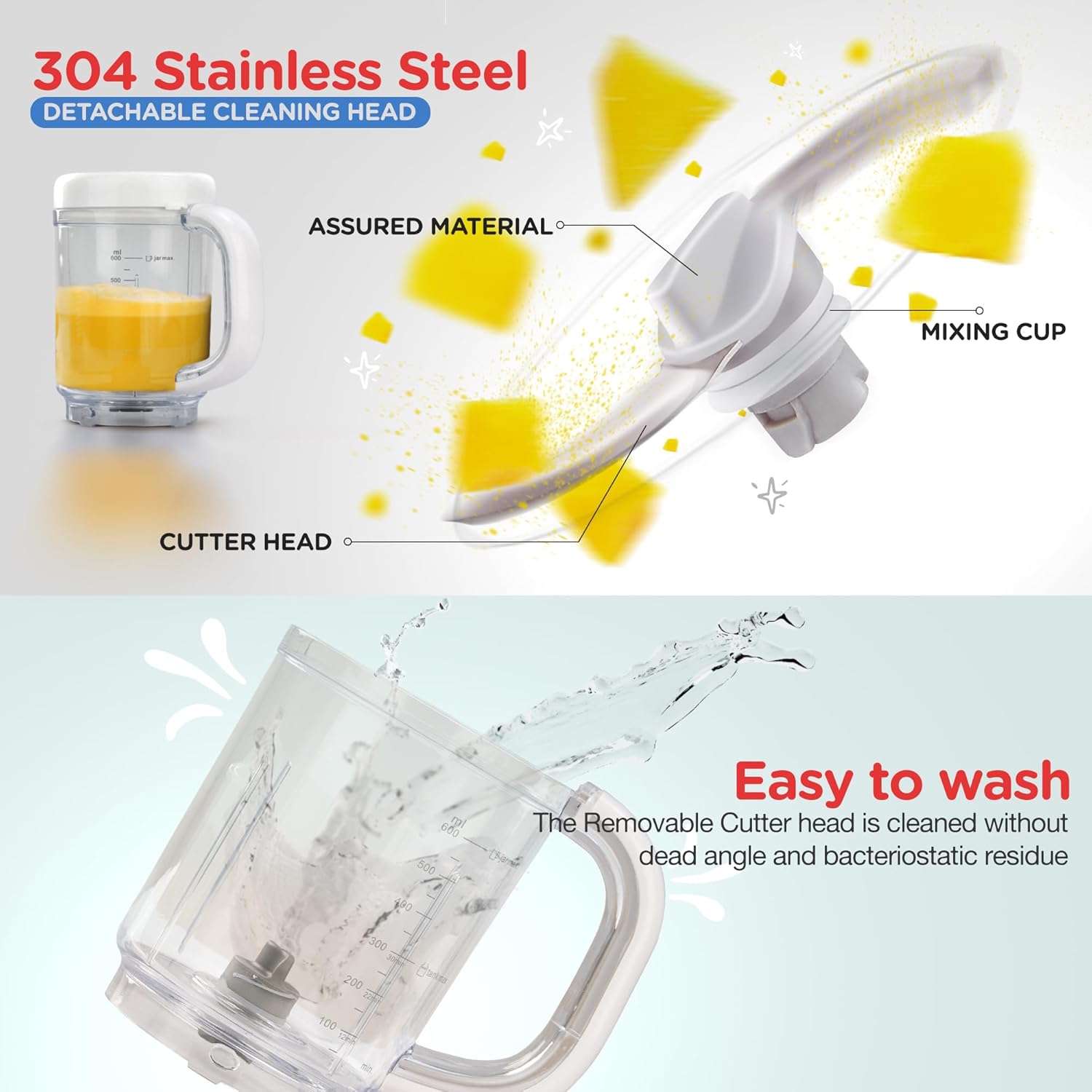 Baybee 4-in-1 Baby Food Processor | Electric Baby Food Maker With Steamer, Chopper, Grinder & Blender | Portable Baby Food Steamer & Puree Maker For Toddlers | BPA-Free,White