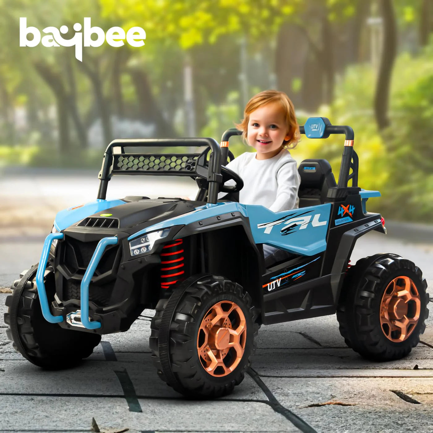 Baybee Rumble Rechargeable Battery Operated Jeep for Kids - Blue