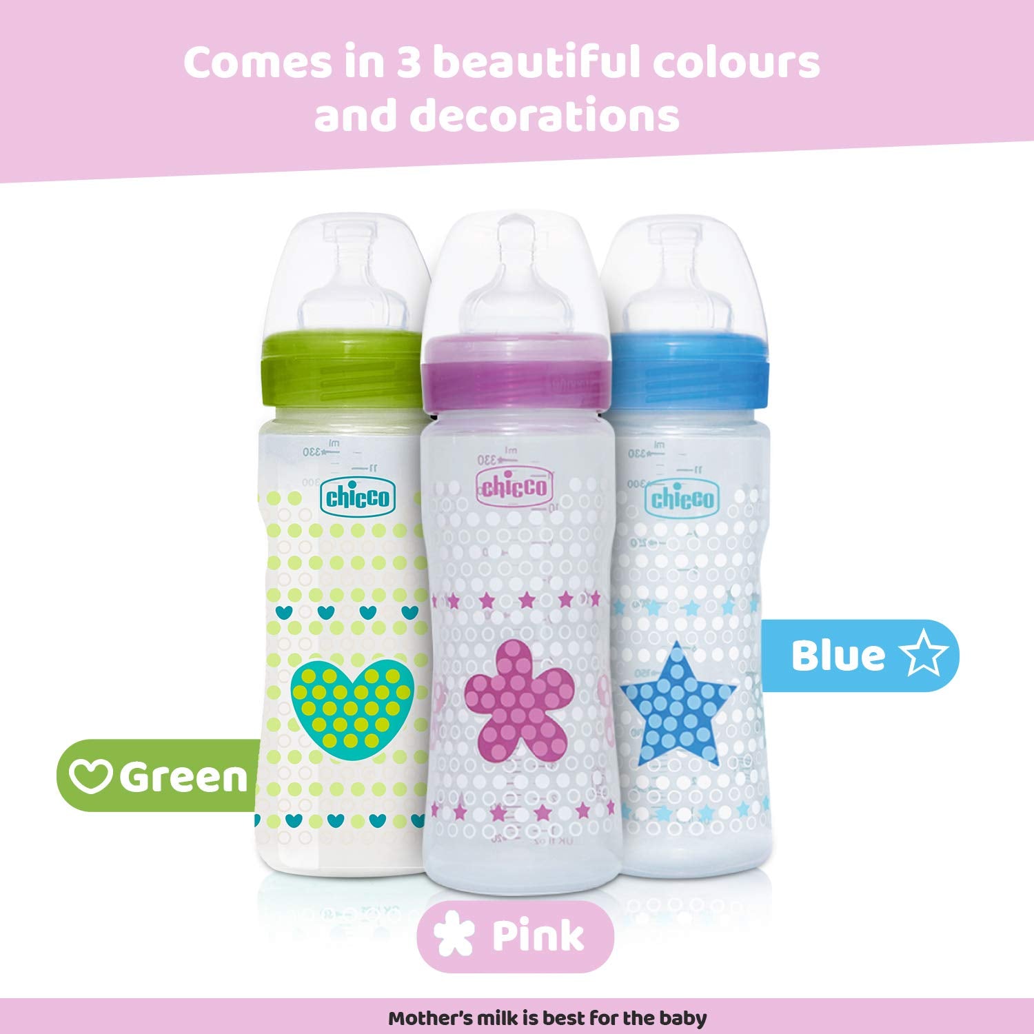 Chicco Feeding Bottle 4M+ (330ml)
