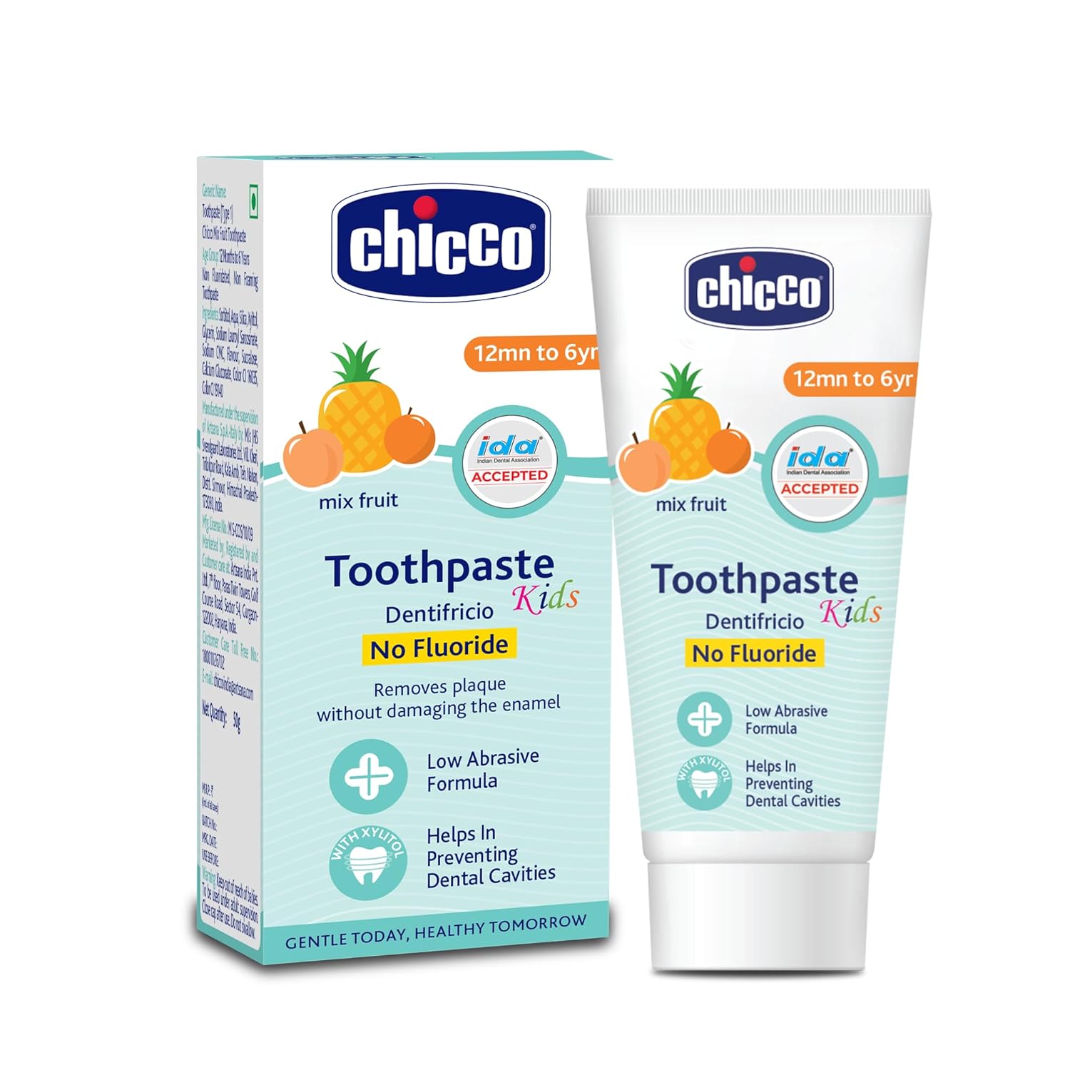 Chicco Toothpaste for Kids 50g - Mix Fruit Flavour - 12m to 6yrs