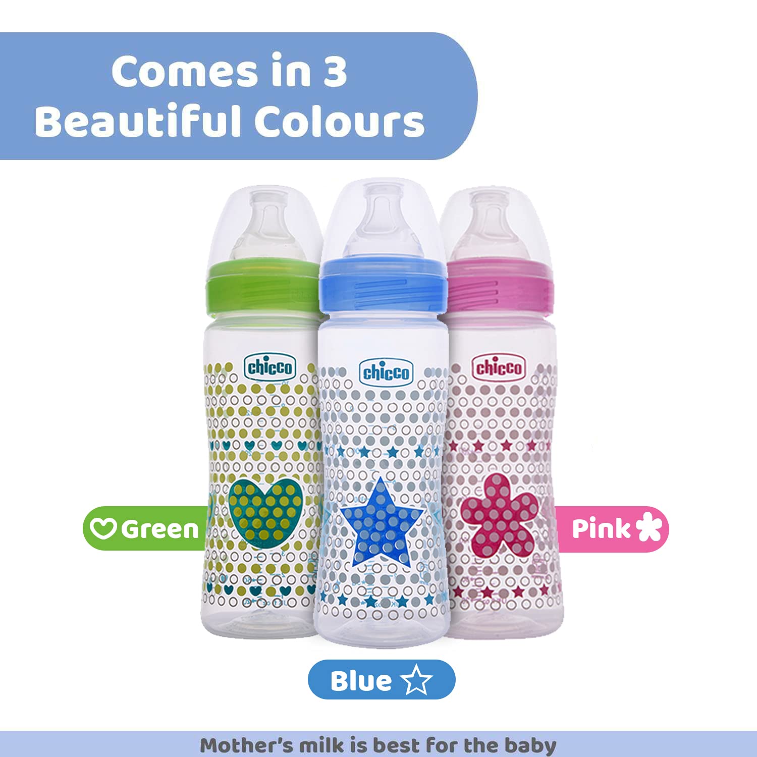 Chicco Feeding Bottle 4M+ (330ml)