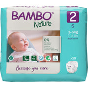 Bambo Nature Premium Baby Tape Diapers S (Size 2) (3-6 Kgs)