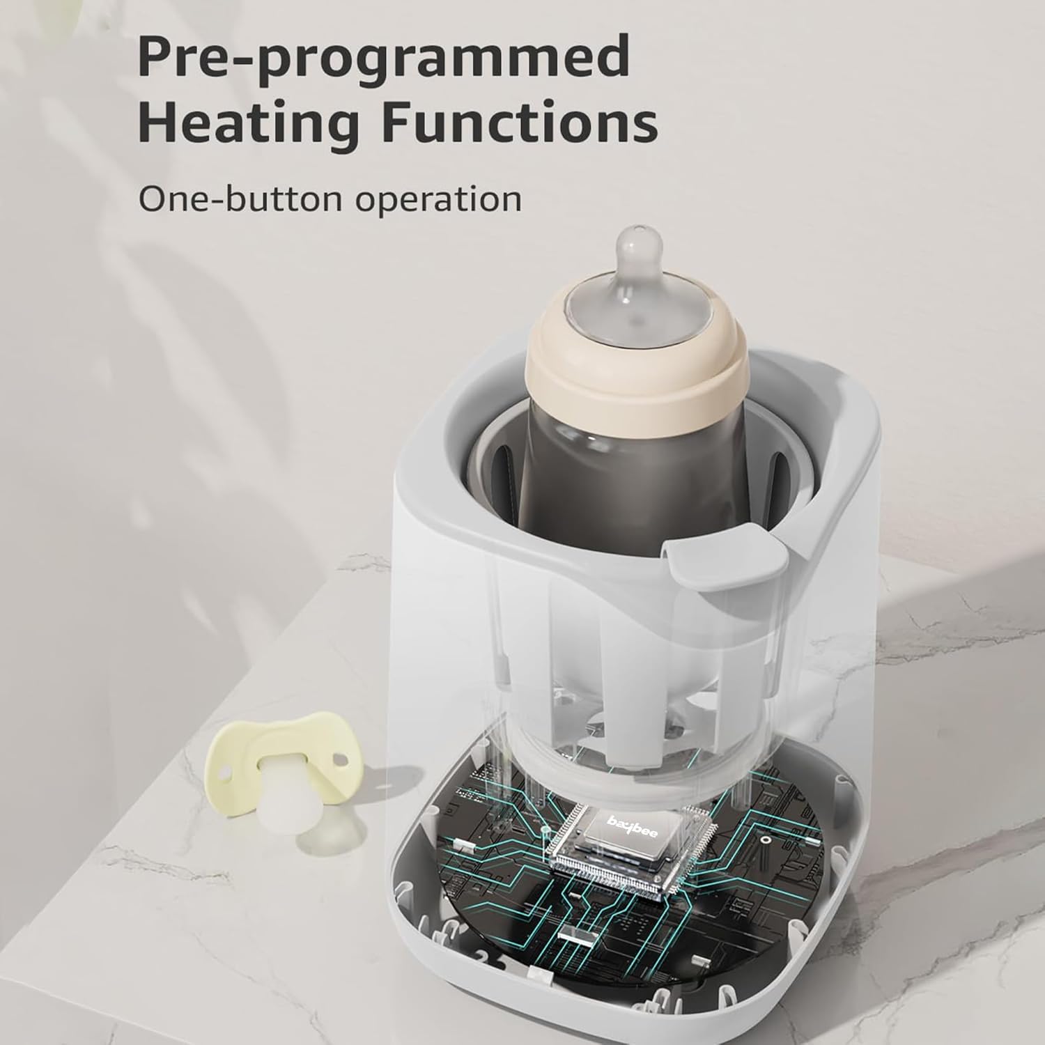 BAYBEE 10 in 1 Baby Bottle Sterilizer & Warmer | Portable Baby Milk, Water, Food Warmer | Electric Baybee Bottle Sterilizer for Baby with Manual Temperature Adjustment, BPA Free | Fast Bottle Warmer