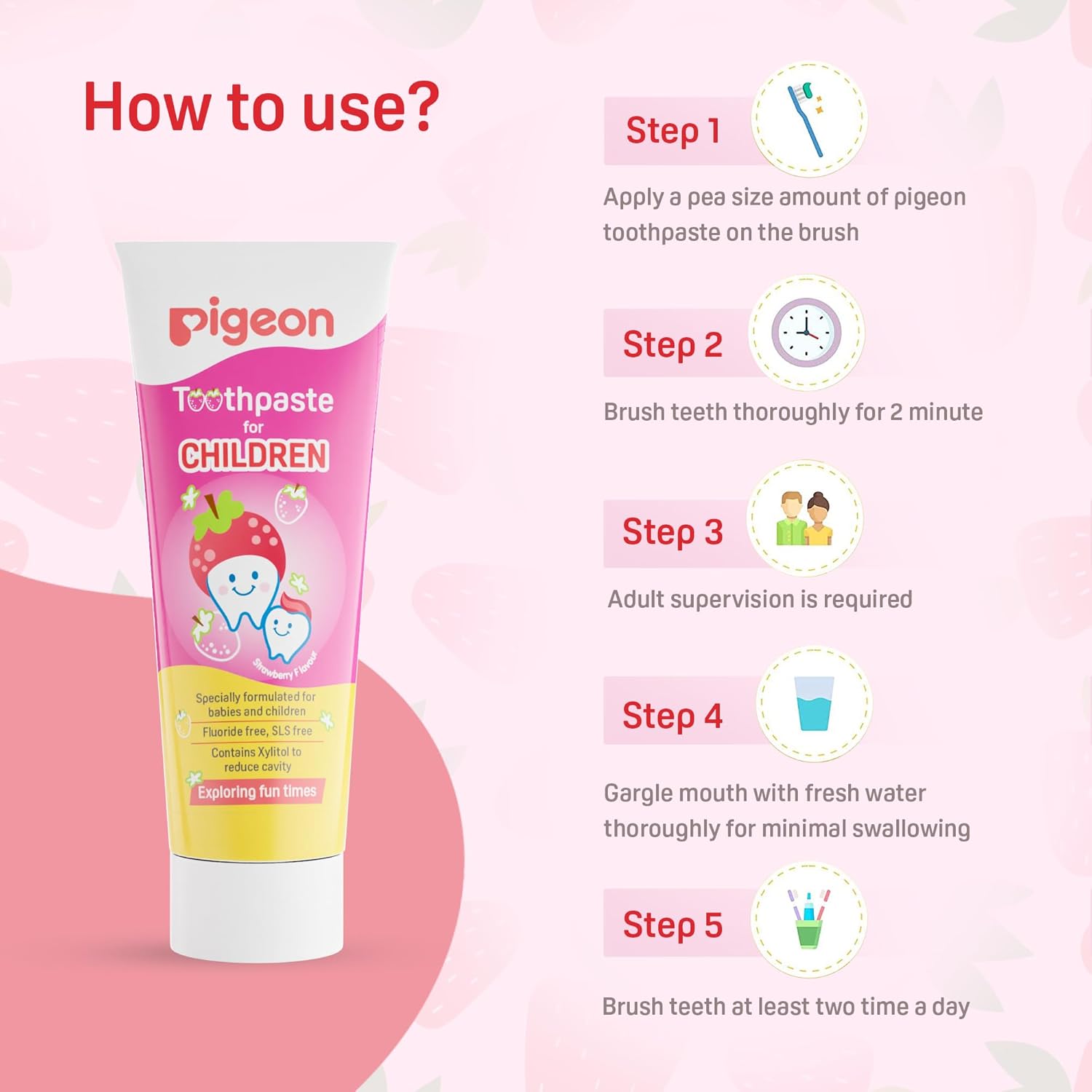 Pigeon Children Toothpaste Strawberry (45g)