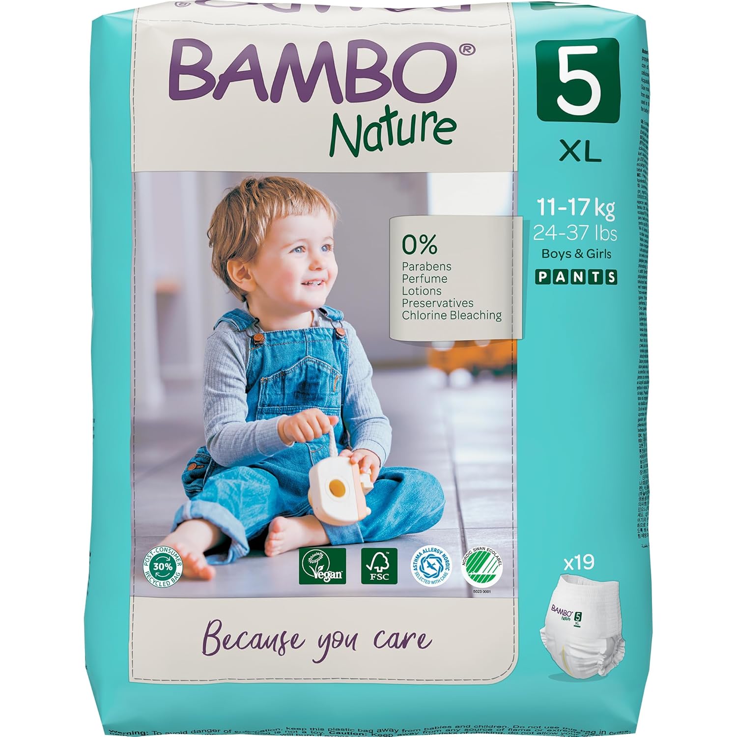 Bambo Nature Premium Baby Pant Diapers XL (Size 5) (11-17 Kgs)