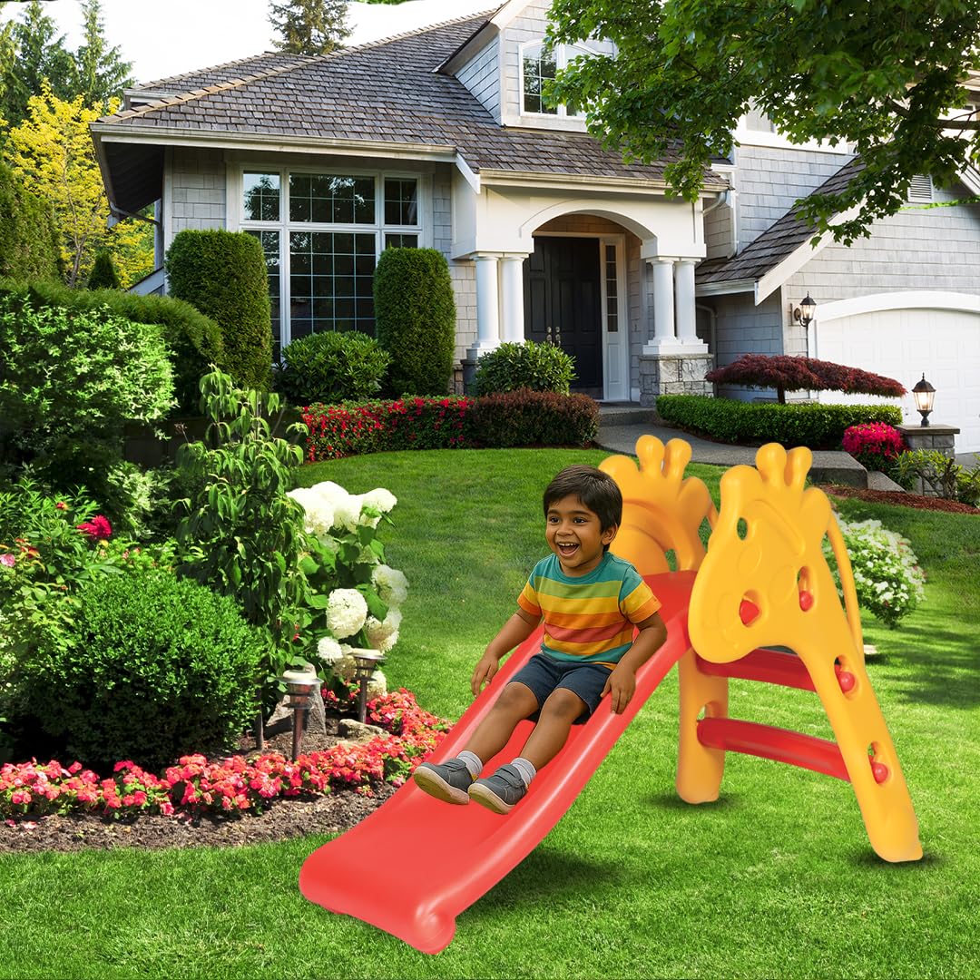 Playgro Giraffe Slide - Red & Yellow | Safe & Fun - Indoor/Outdoor Toy | Ideal for Boys/Girls - 2-4 years | 2+ Years Red Yellow