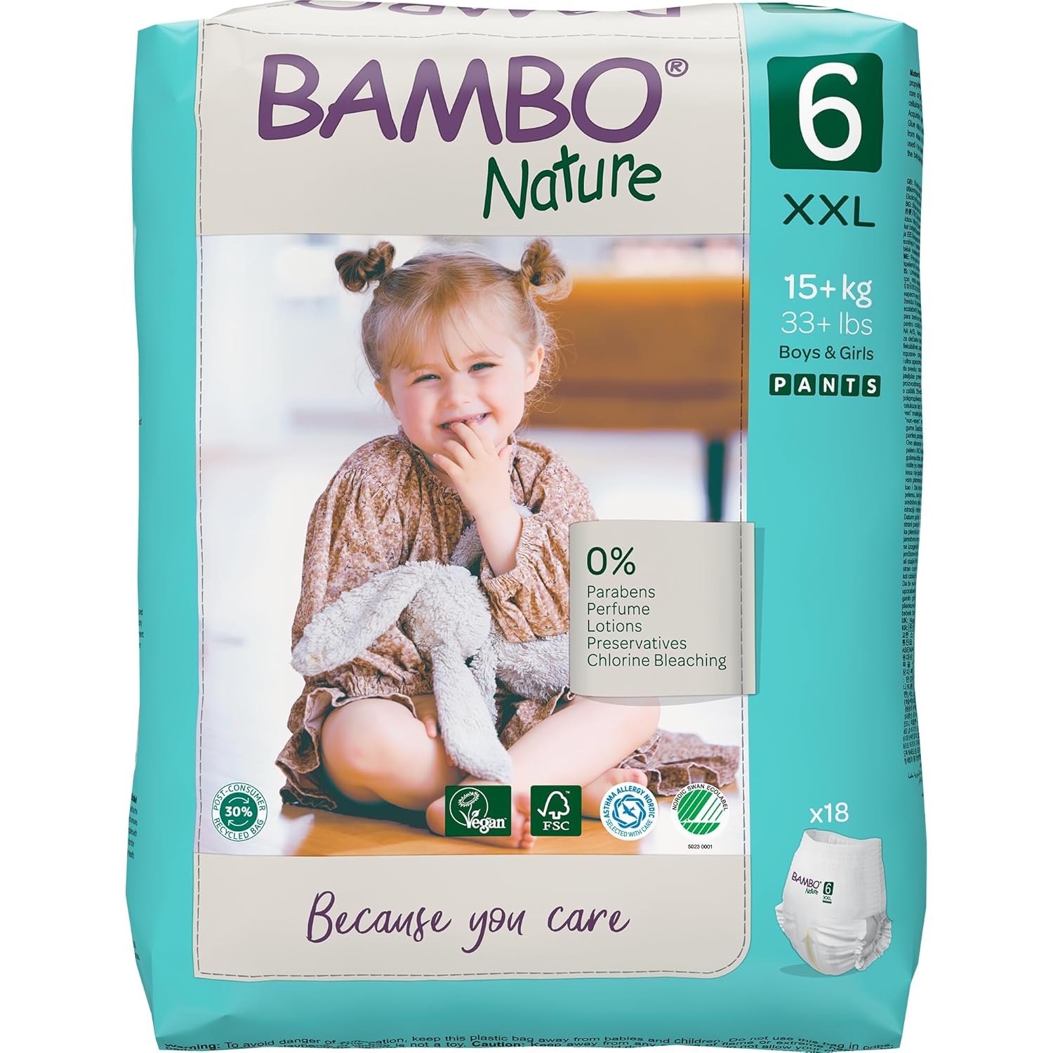 Bambo Nature Premium Baby Pant Diapers XXL (Size 6) (15+ Kgs)