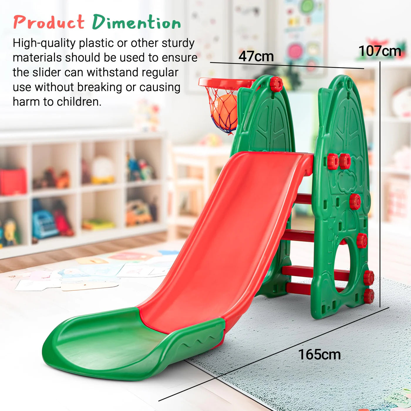 Baybee Garden Swing & Slider for Kids Plastic Baby Slide Cum Swing Combo with Baby Basket Ball Toy for Home/Indoor/Outdoor Play Toys