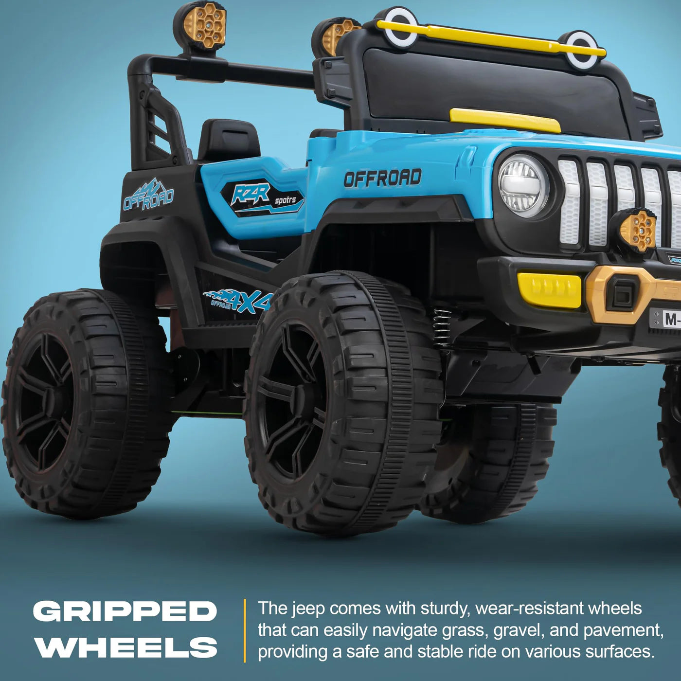Baybee Droxy Battery Operated Jeep for Kids - Blue