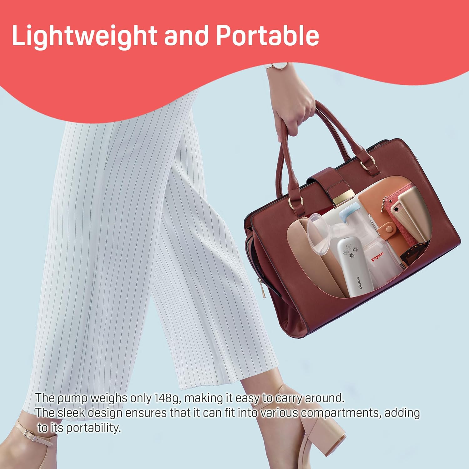 Pigeon GoMini+ Electric Breast Pump | Wide Neck - Single | BPA/BPS FREE