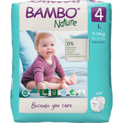 Bambo Nature Premium Baby Tape Diapers L (Size 4) (7-14 Kgs)