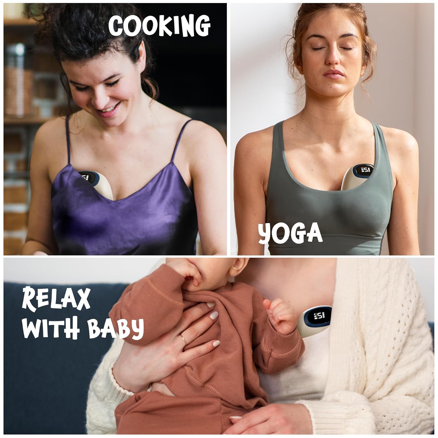 Baybee Silent Wearable Electric Breast Pump (S30) | 4 Mode, 12 Levels, Light & Convenient, Easy Cleaning