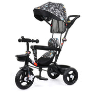 Apple Baby Galaxy Edition GT-500 Plug and Play Tricycle with Height Adjustable Parental Control | Kids Safety Belt | Foam Cushion Seat | for Age Group 2+ Years | Carring Capacity 30-KGS (Galaxy Black)