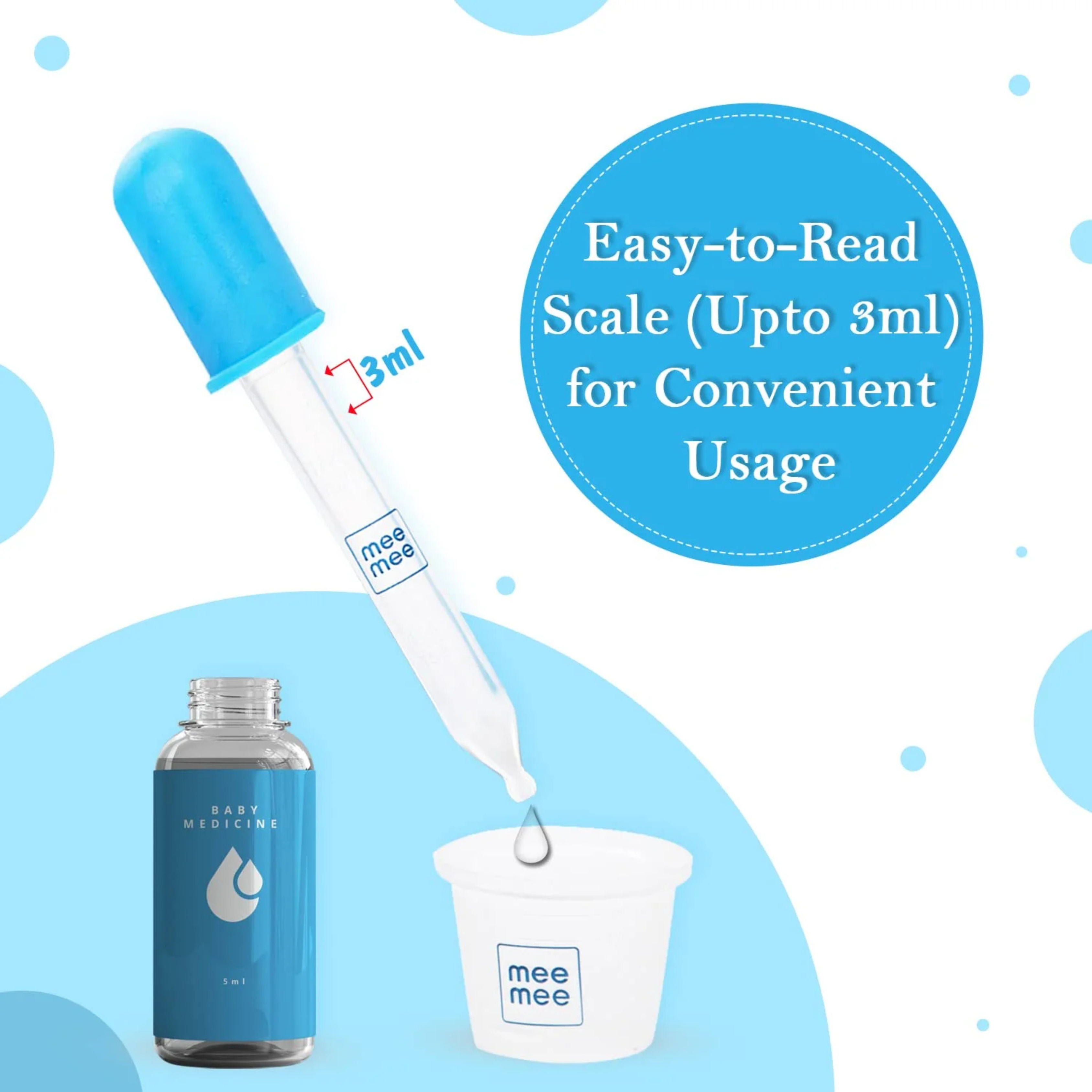 Mee Mee Accurate Medicine Dropper & Dispenser 0M+ (Blue)