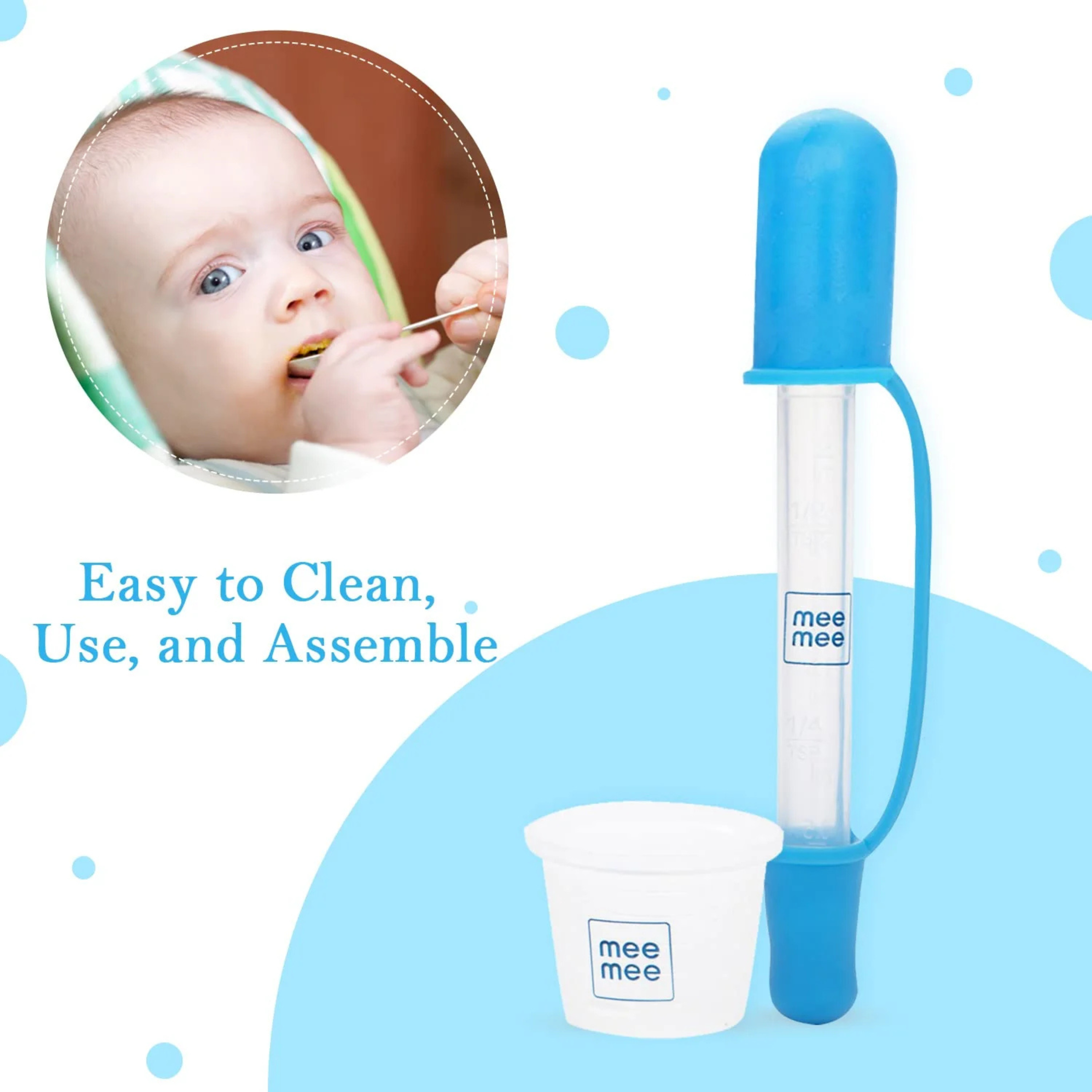 Mee Mee Accurate Medicine Dropper & Dispenser 0M+ (Blue)