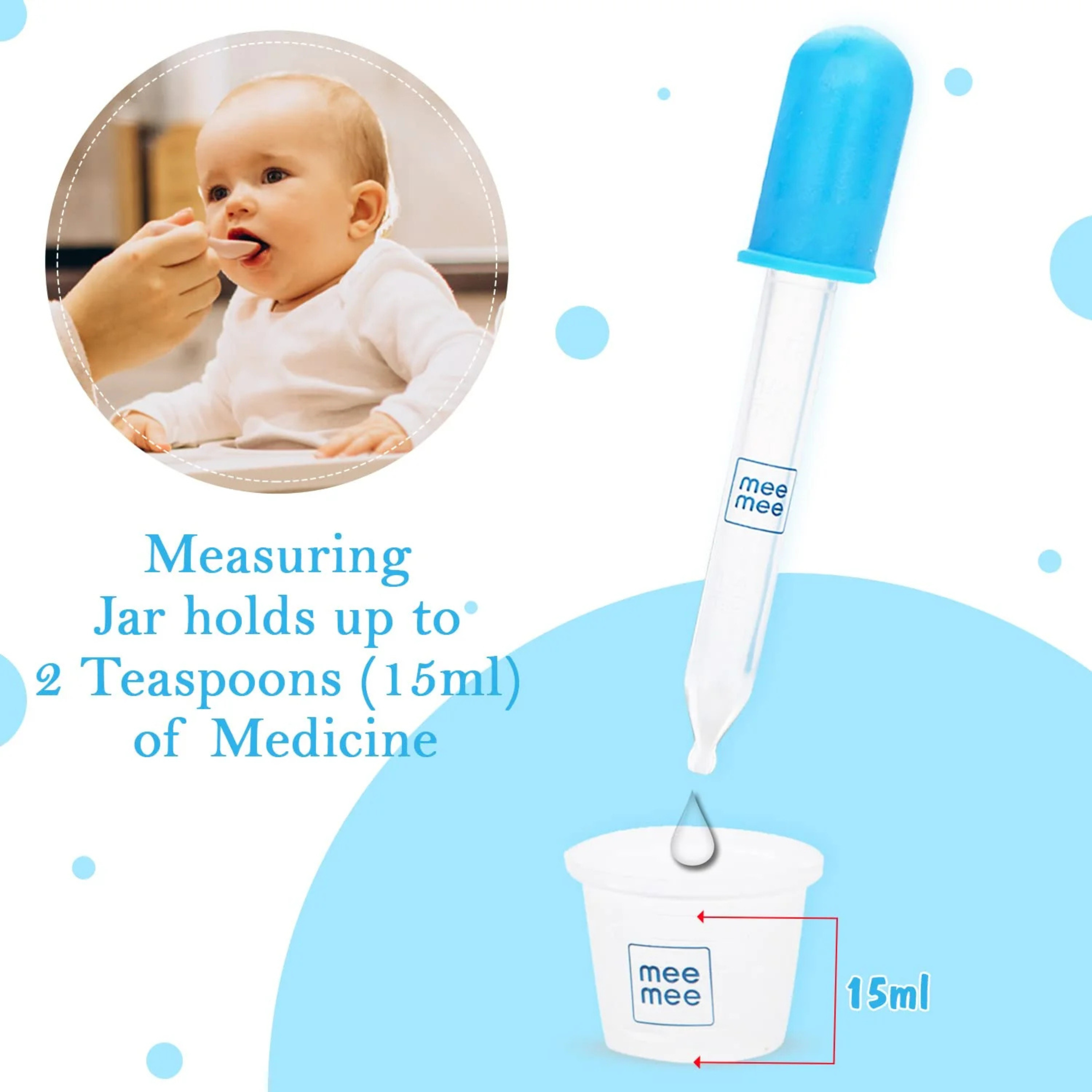 Mee Mee Accurate Medicine Dropper & Dispenser 0M+ (Blue)
