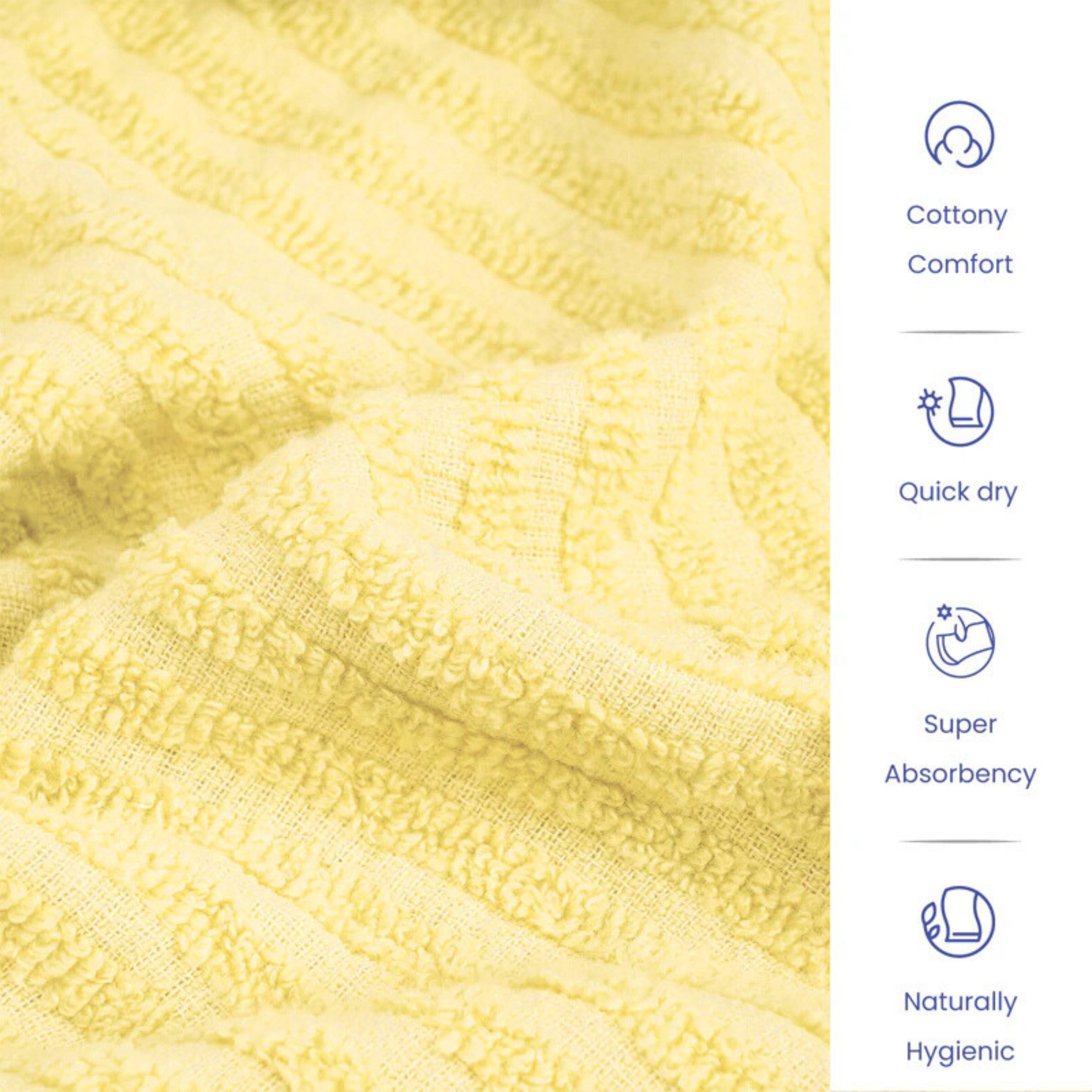 Micro Cotton LuxeLite Versatile Towel, Yellow (size: 58x122 cms)