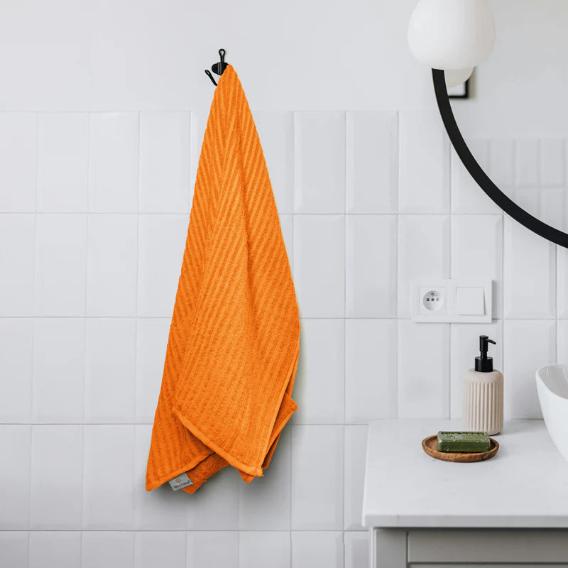 Micro Cotton LuxeLite Versatile Towel, Orange (size: 58x122 cms)
