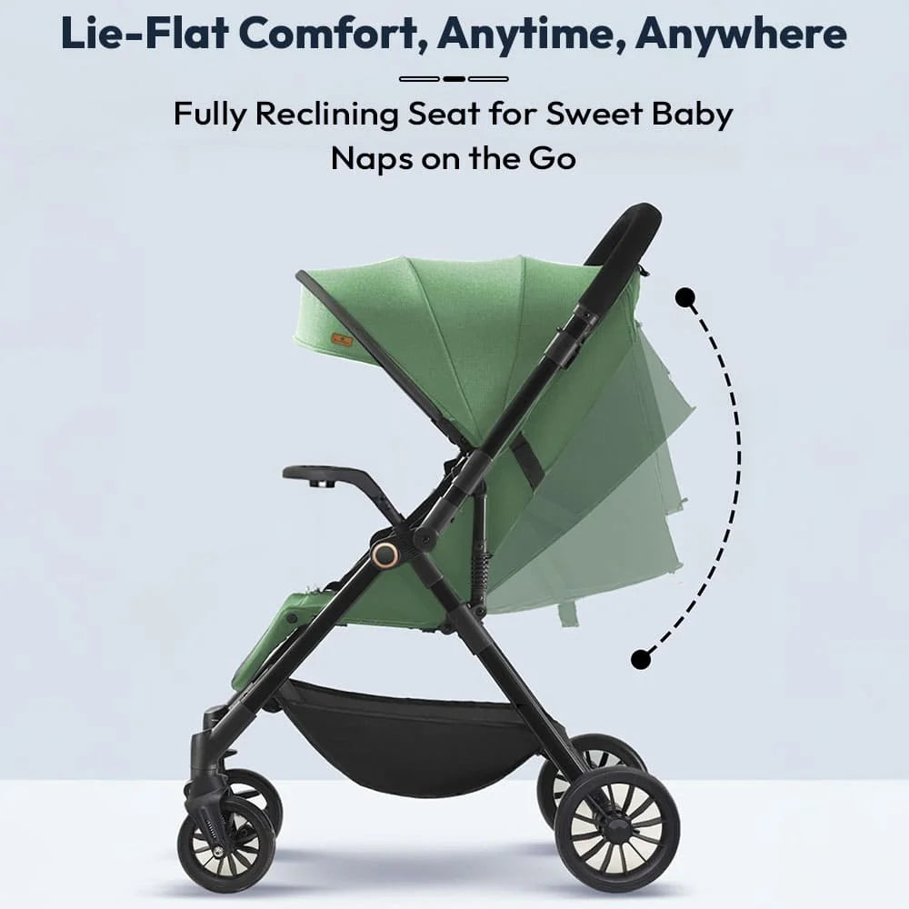 StarAndDaisy Baby Stride Premium Stroller with Three Seat Adjustment, Infant Stroller with Wheels and Adjustable Footrest – Green