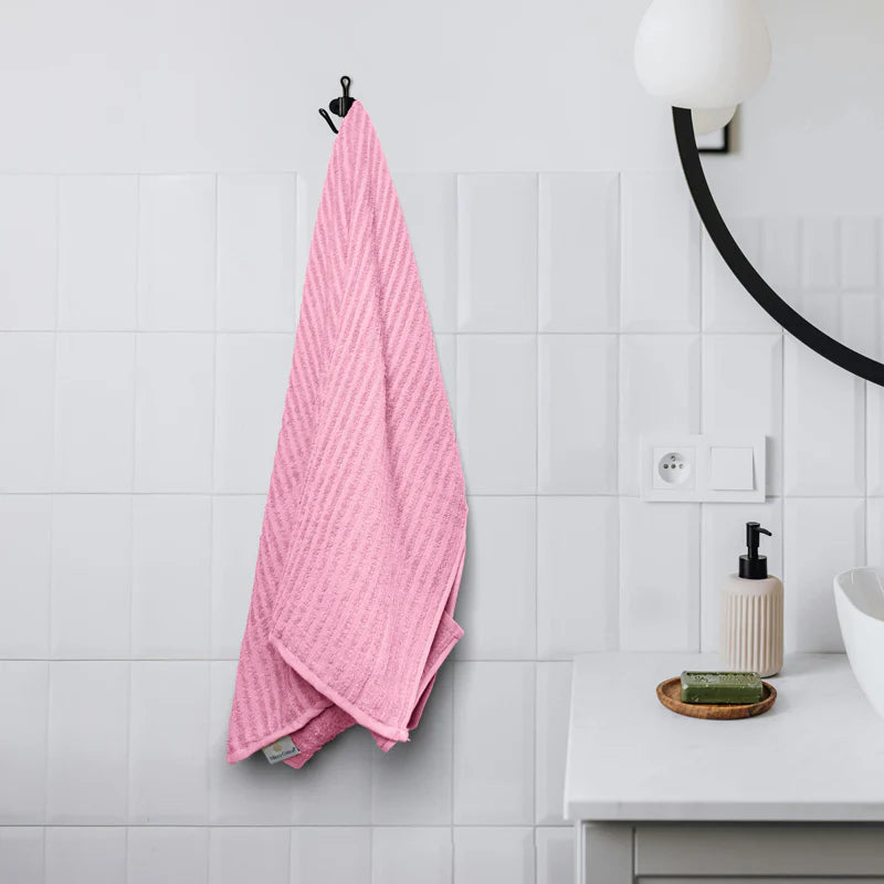 Micro Cotton LuxeLite Versatile Towel, Pink (size: 58x122 cms)